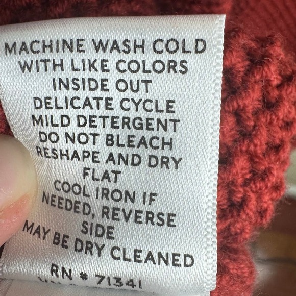 LL Bean Signature Womens 100% Merino Wool Waffle Knit Tunic Sweater Large - Picture 5 of 6